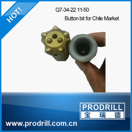 China 7 degree 34mm(Q7-34-22 11-50) buttons Tapered Drill Bit for Chile Market supplier