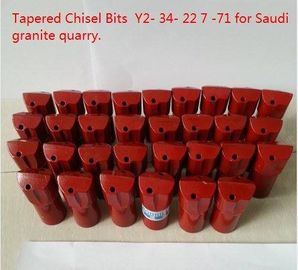 China Tapered Chisel Bit (Y2-34-22 7-71) for saudi granite quarry supplier