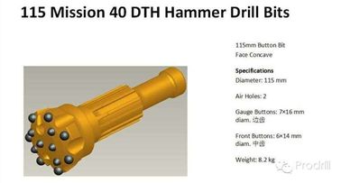 China DTH Bit MISSION40-115mm supplier