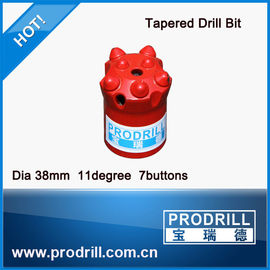 China Dia 38mm 11 Degree  7 buttons  Tapered button drill bit supplier
