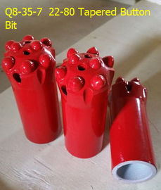 China Q8-35-7  22-80 Tapered Button Bit  for quarrying supplier