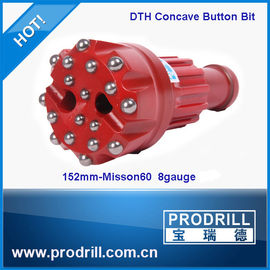 China Concave or Convex M60-152/154/156/159/165/171/178/185/190mm High Air Pressure DTH Bits supplier