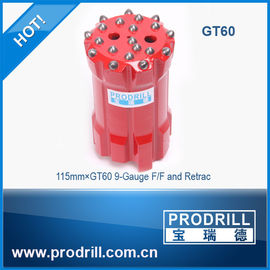China GT60 115mm guage flat face retrac 20 buttons for long-hole supplier