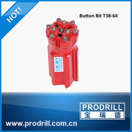 China Top Hammer T38 64mm 10 buttons threaded button bit supplier