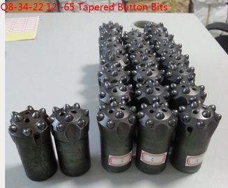 China Q8-34-22 12-65 Tapered button bits in quarrying and mining supplier