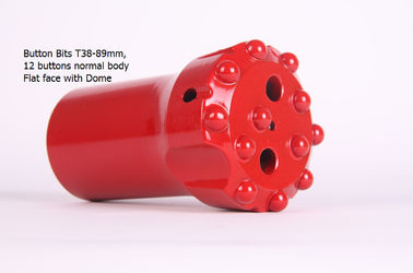 China Button Bits T38-89mm,12 buttons normal body Flat face with Dome supplier