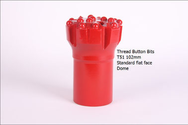 China Thread Button Bits T51 102mm Standard flat face Dome supplier