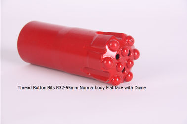 China Thread Button Bits R32-55mm Normal body Flat face with Dome supplier