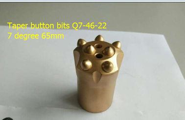 China Taper button bit Q7-46-22 7-65MM for driller in quarrying,and mining. supplier