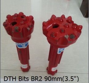 China DTH Button bits BR2 - 90mm(3.5&quot;) in diameter range between 76mm - 90mm supplier