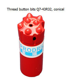 China Thread button bits Q7-43R32conical supplier