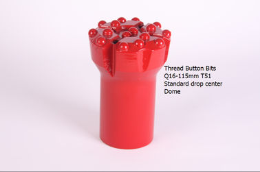 China Q16-115mm T51  Thread Button Bits supplier