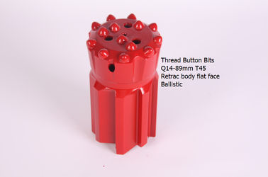 China Thread Button Bits T45 89MM  Retrac body  Flat face supplier