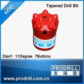 China 7 Buttons with diameter 41mm and  11 degree Tapered Button Drill Bit supplier