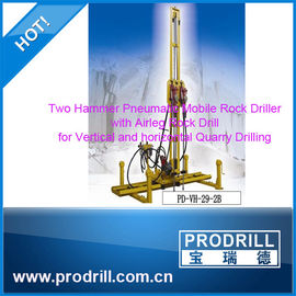 China Double Hammers Pneumatic Mobile Rock Driller for Vertical and Horizontal Quarrying supplier