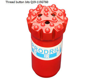 China Q19-115 GT60 Thread Button Bits with good quality supplier
