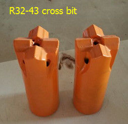 China R32 43 cross bit Tapered Button Bit for quarrying supplier