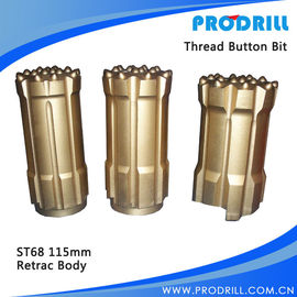 China ST68， 115mm Thread button bits with Retrac skirt supplier