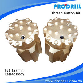 China T51， 127mm Thread button bits with Retrac skirt, 16buttons supplier