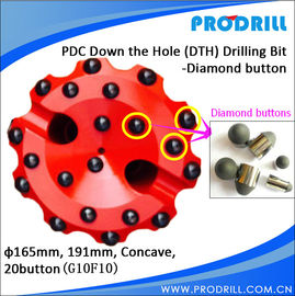 China Diamond DTH bit with 16mm PDC bit supplier