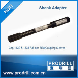 China COP1838 T38 L525 mm/435mm rod dia 38mm threaded Mining shank adapter supplier
