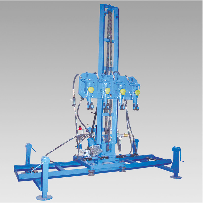 1 hammer, 2 hammers or 4 hammers pneumatic mobile rock drills for stone