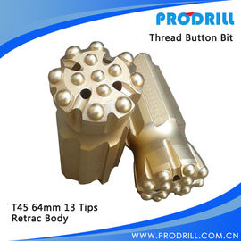 Thread Button Bit, T45-64mm, Retrac, F/F, 13buttons supplier